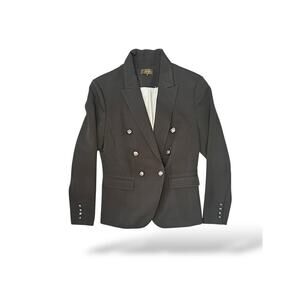 Crosby by Mollie Burch Double Breasted Tailored Blazer Black Size 4